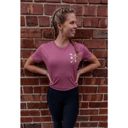 Woman wearing Pink Festival Crop