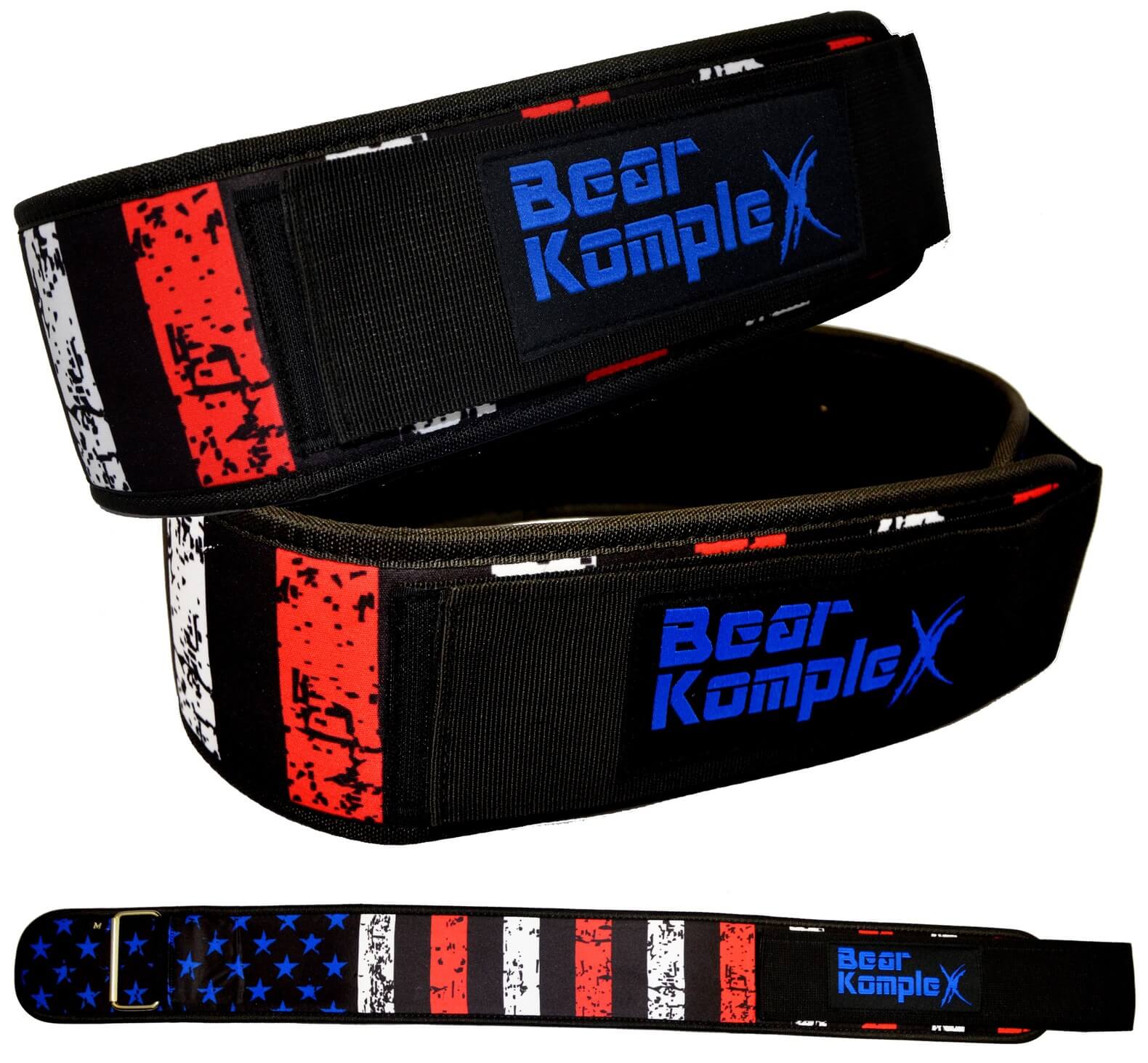 BKX - STRAIGHT 4" Belt Stars and Stripes belt cluster