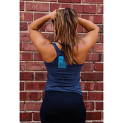 woman wearing BKX Patriot Series Tank - Blue/Blue back view
