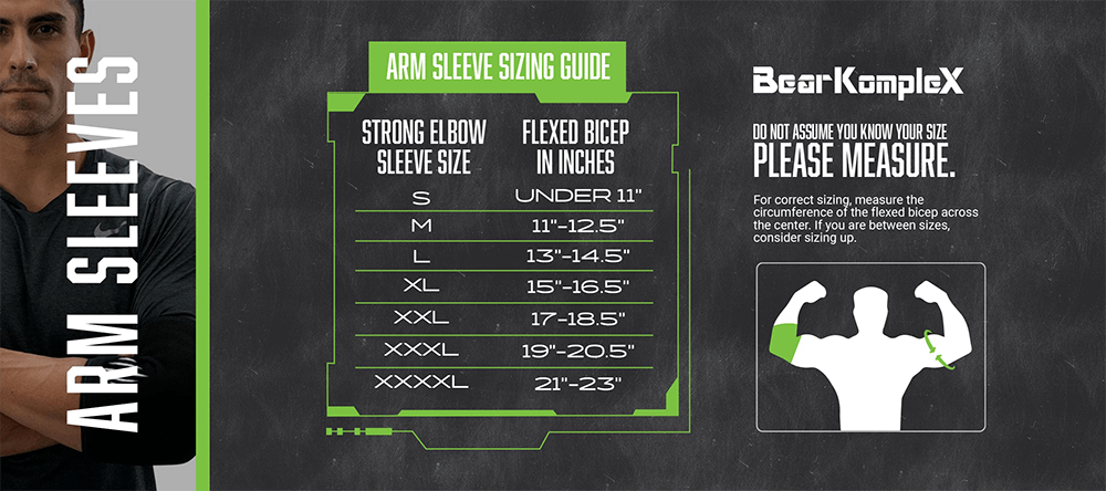 Bear KompleX Elbow Sleeves Sizing Guide
