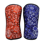 Bear KompleX Knee Sleeves - Bandana Reversible Red and Blue