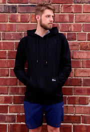 Man wearing Black Label Hoodie