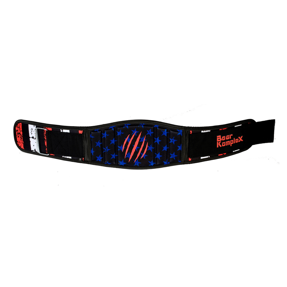 BKX - Strength Belt w/ 6" back for added support Stars and Stripes Front View