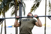Doing pull ups with Bear KompleX Men's T-Shirt - Military Green BKX