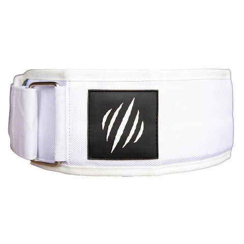 White lifting belt