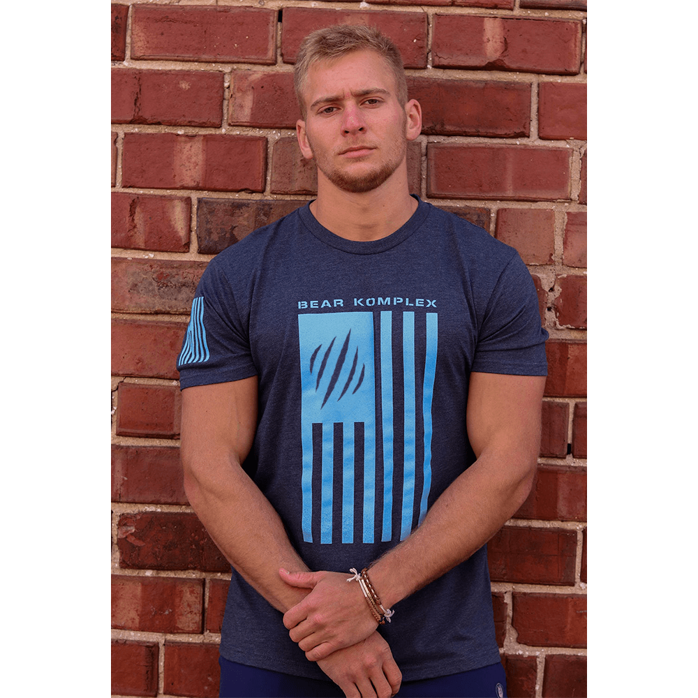 Man wearing BKX Patriot Series - Blue/Blue Front view