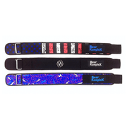 Showing 3 color belts extended out