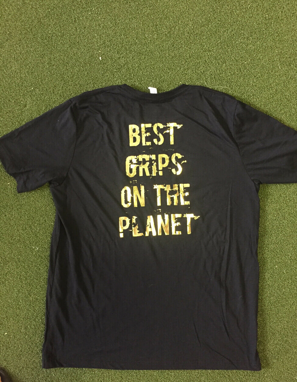 Black and Gold Shirt back view