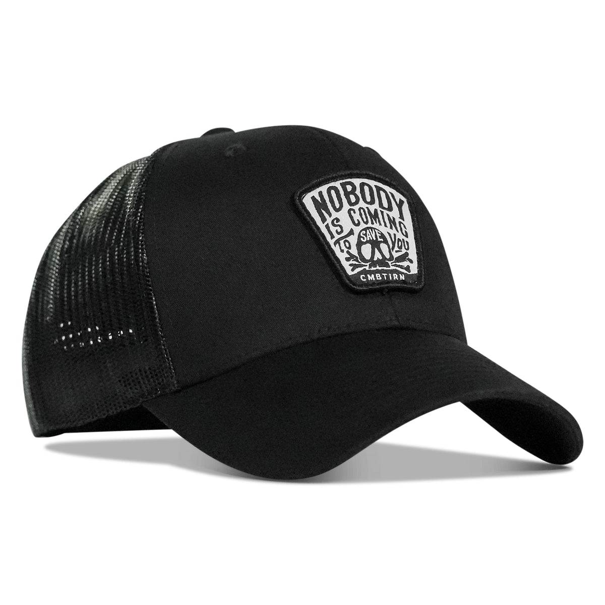 Nobody Is Coming To Save You Skull Patch Snapback Hat