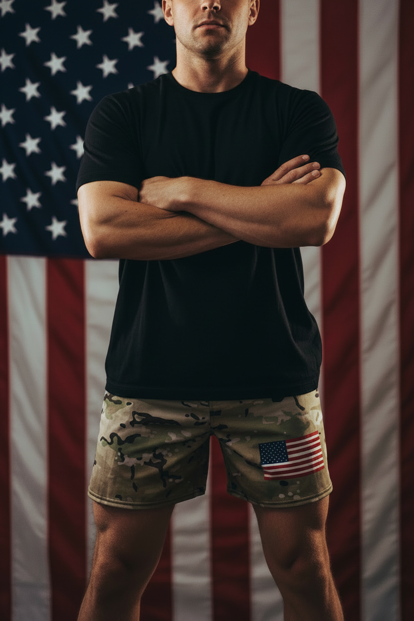 TF America – Men's American Flag Training Shorts
