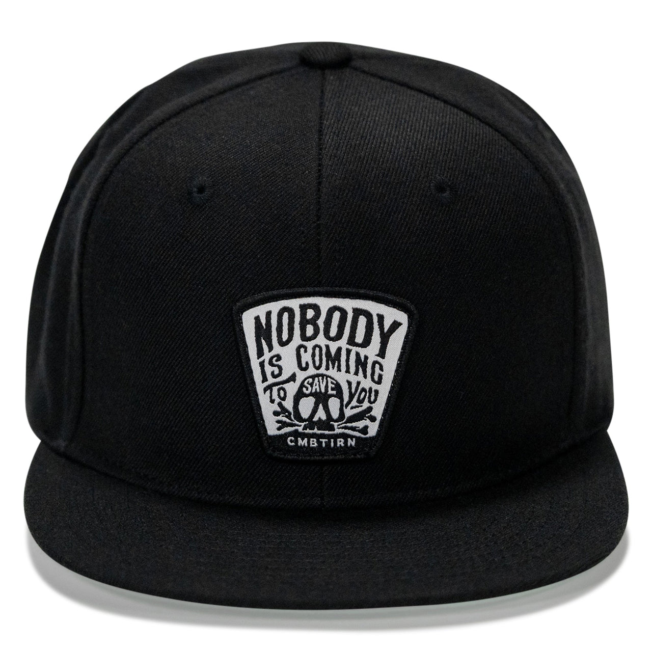 Nobody Is Coming To Save You Skull Patch Flatbill Snapback Hat