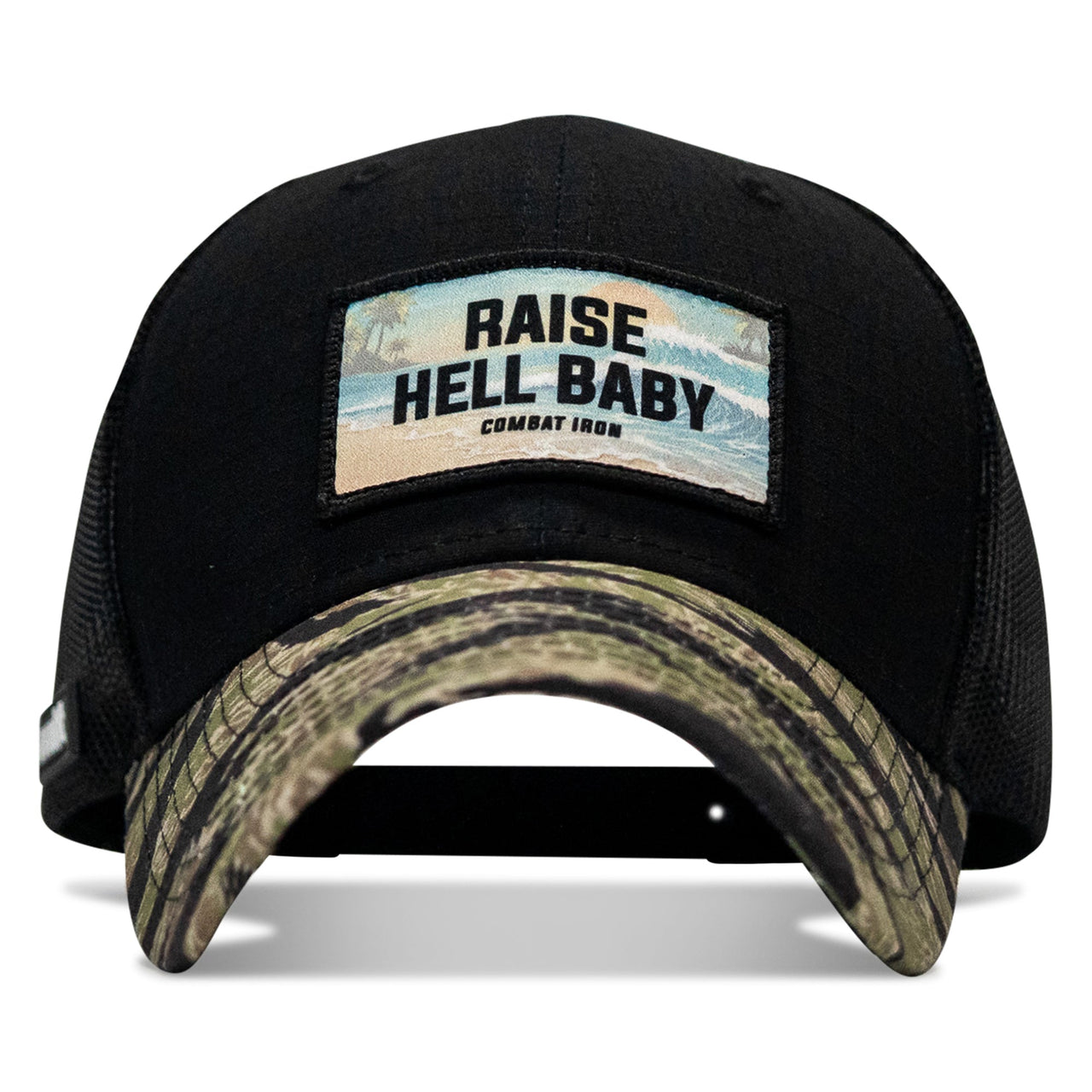 Raise Hell Baby Sunset Patch Original Ripstop Snapback Hat