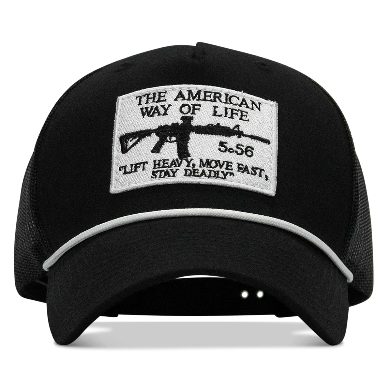 American Way Of Life White Patch Rope Snapback