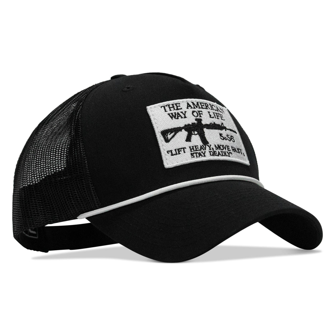 American Way Of Life White Patch Rope Snapback