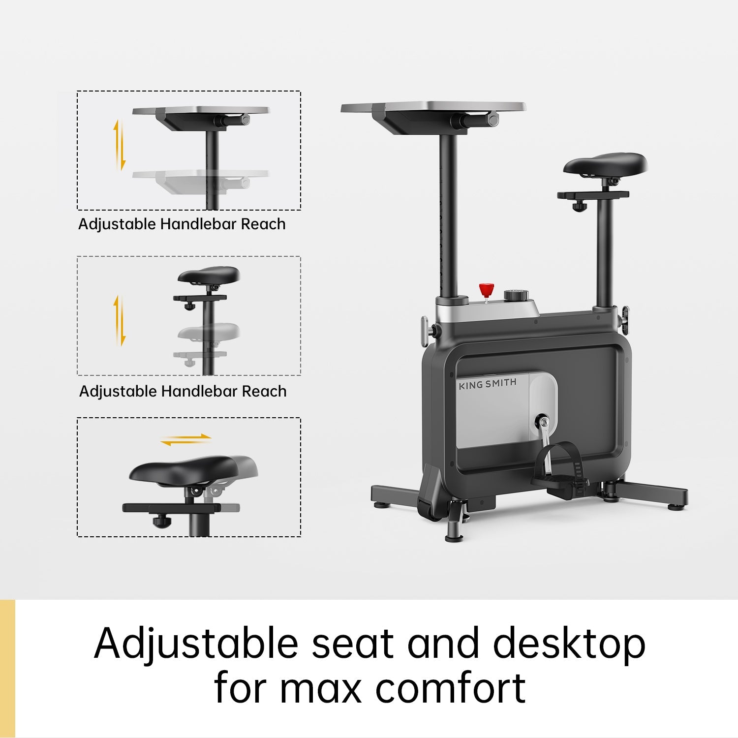 W1B 3 IN 1 Foldable Exercise Bike, Under Desk Bike