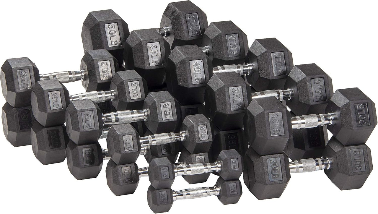 BK Rubber Hex Dumbbells