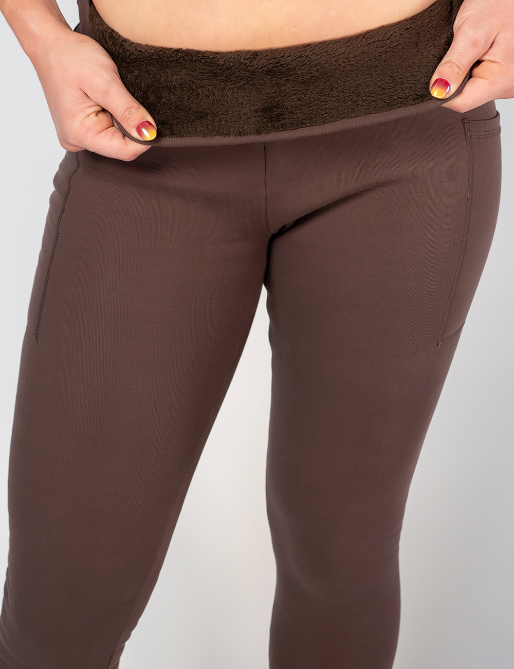 Fleece Lined Leggings | Chocolate