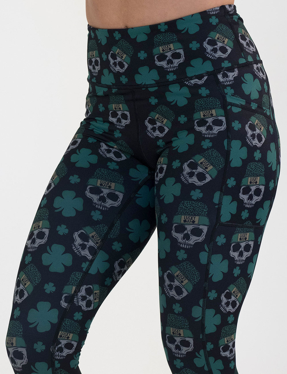 Shamrock Skulls Leggings