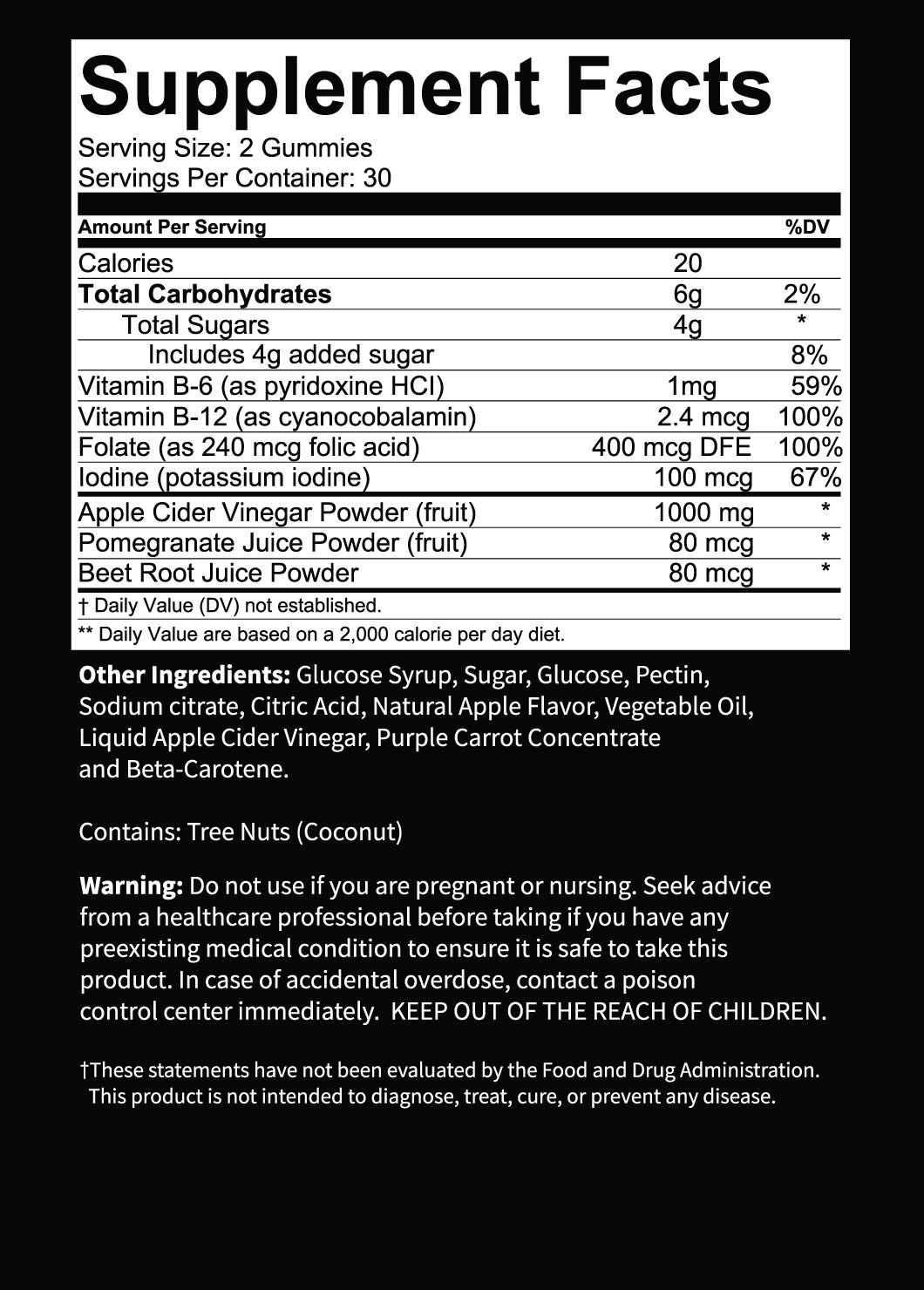 KompleX Nutrition Apple Cider Vinegar Gummies