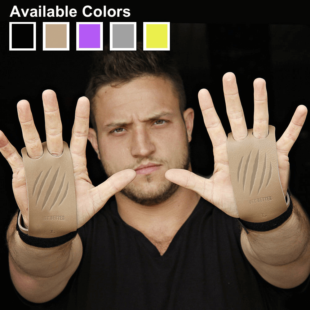 Showing Hand Grips on hand and different Colors available