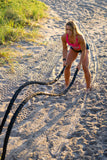 Working out with BKX Battle Rope at the beach