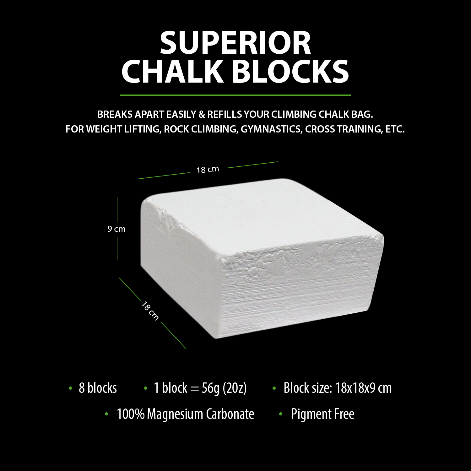 Gym Chalk Blocks (8 oz)