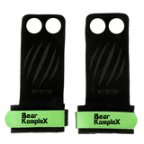Bear KompleX 2-Hole Hand Grips Black with Green Straps