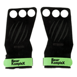 Bear KompleX 3-Hole Hand Grips Black with Green Straps