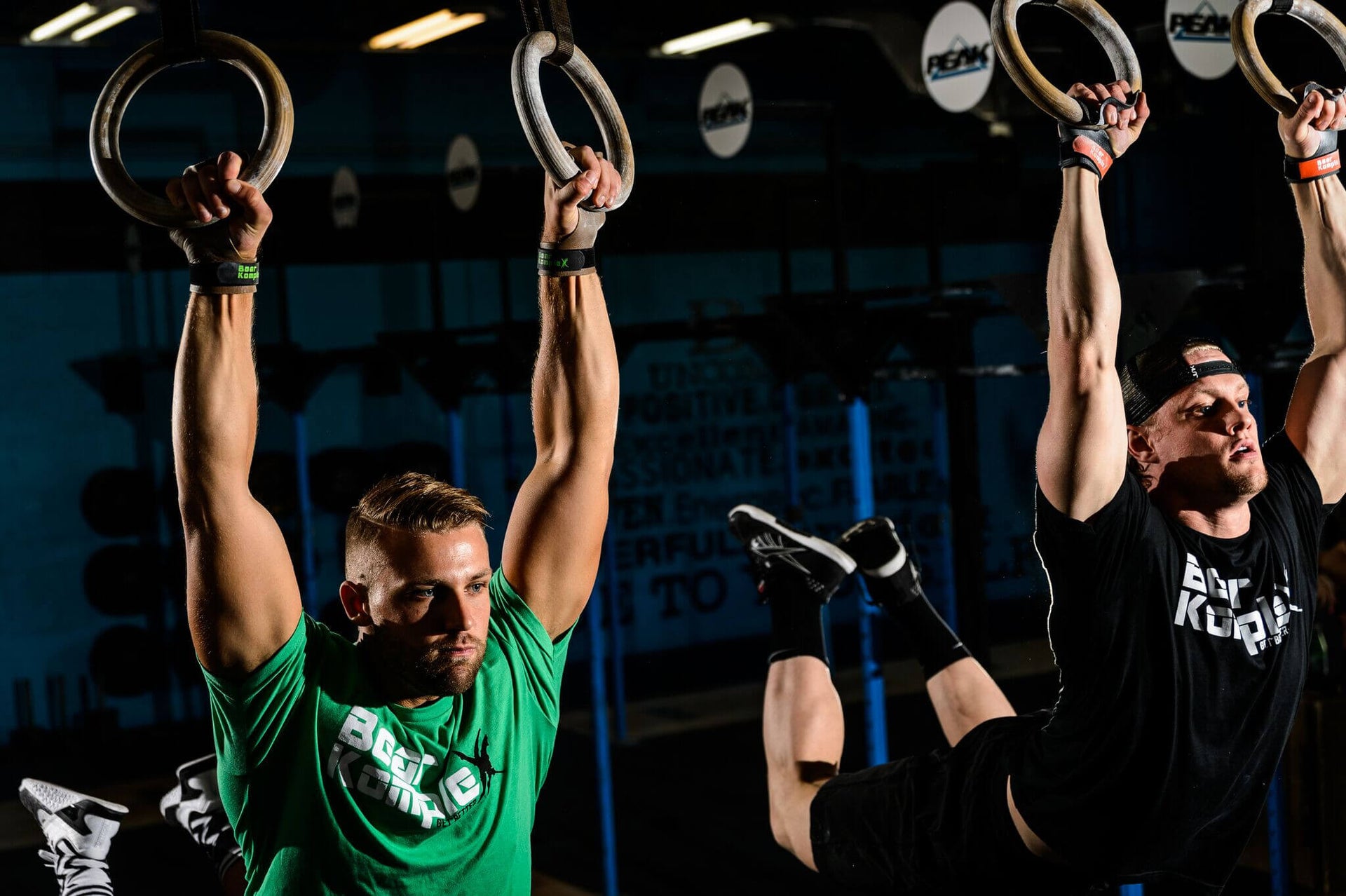 Working out using 3 Hole Hand Grips