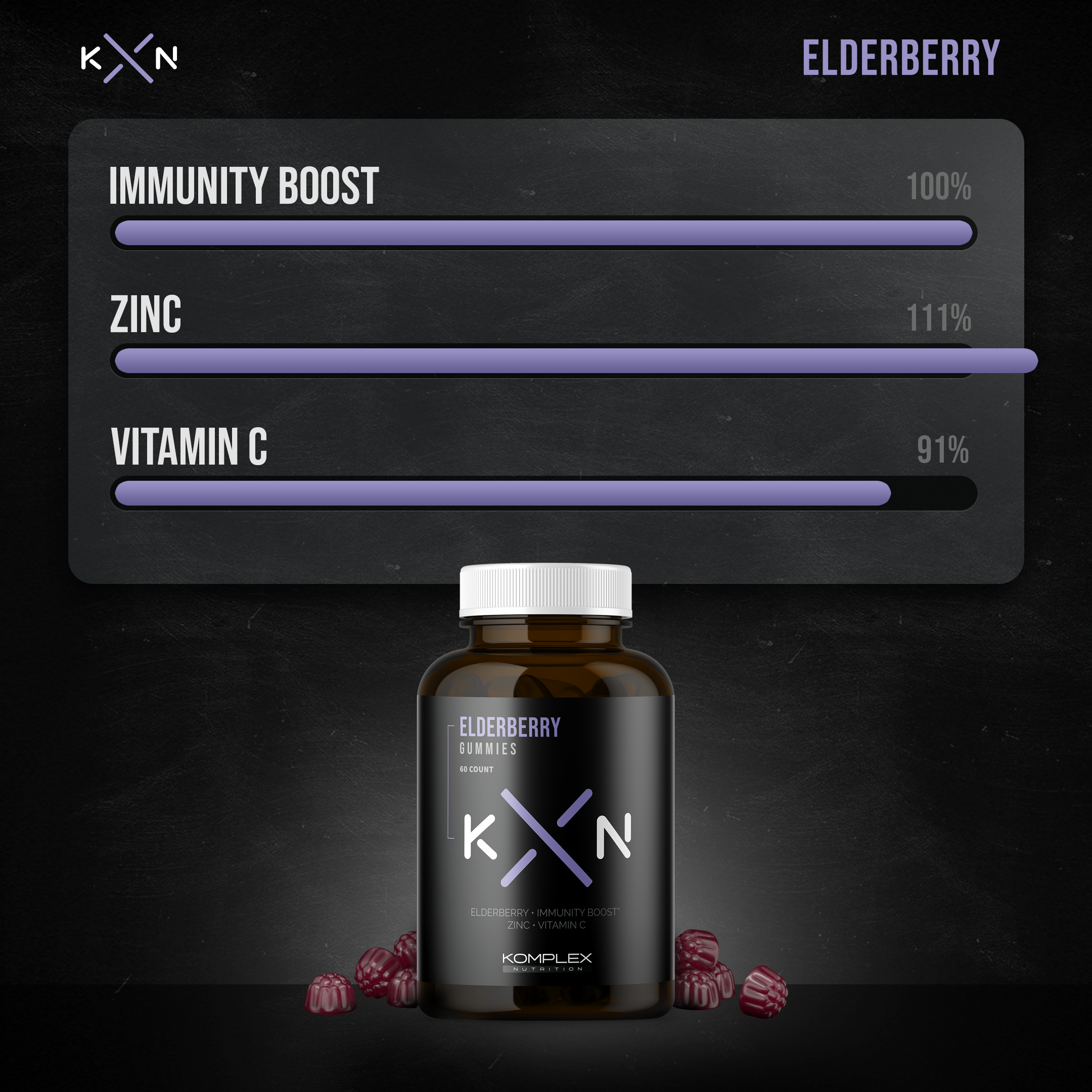 KompleX Nutrition Elderberry Gummies