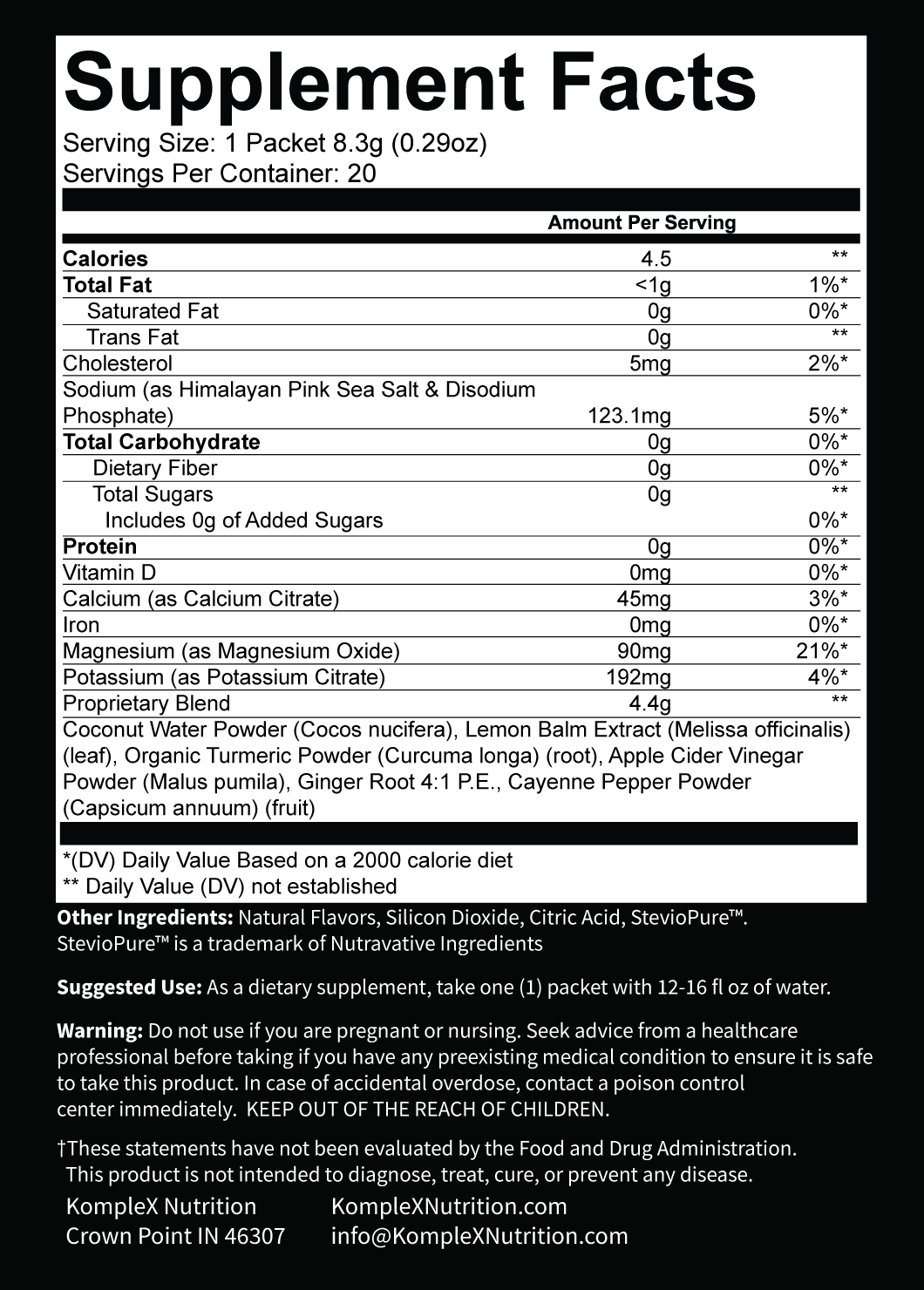 KompleX Nutrition ReBalance Rx+ Superfood Hydration