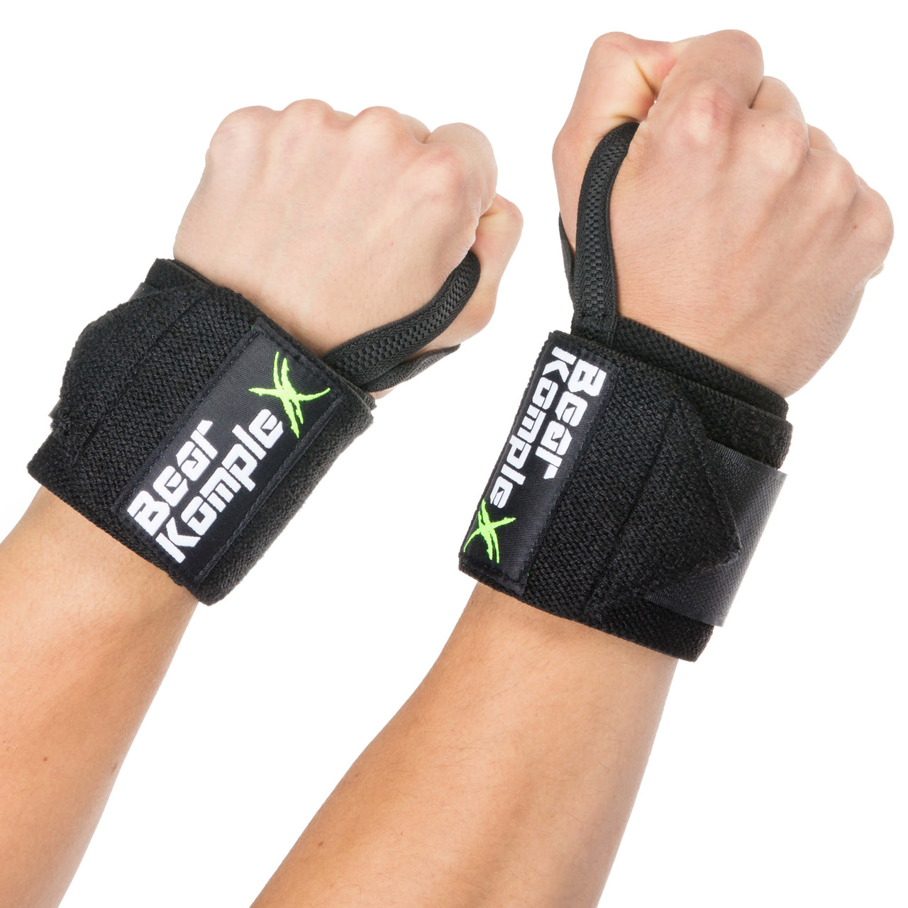 fist wearing black wrist wraps