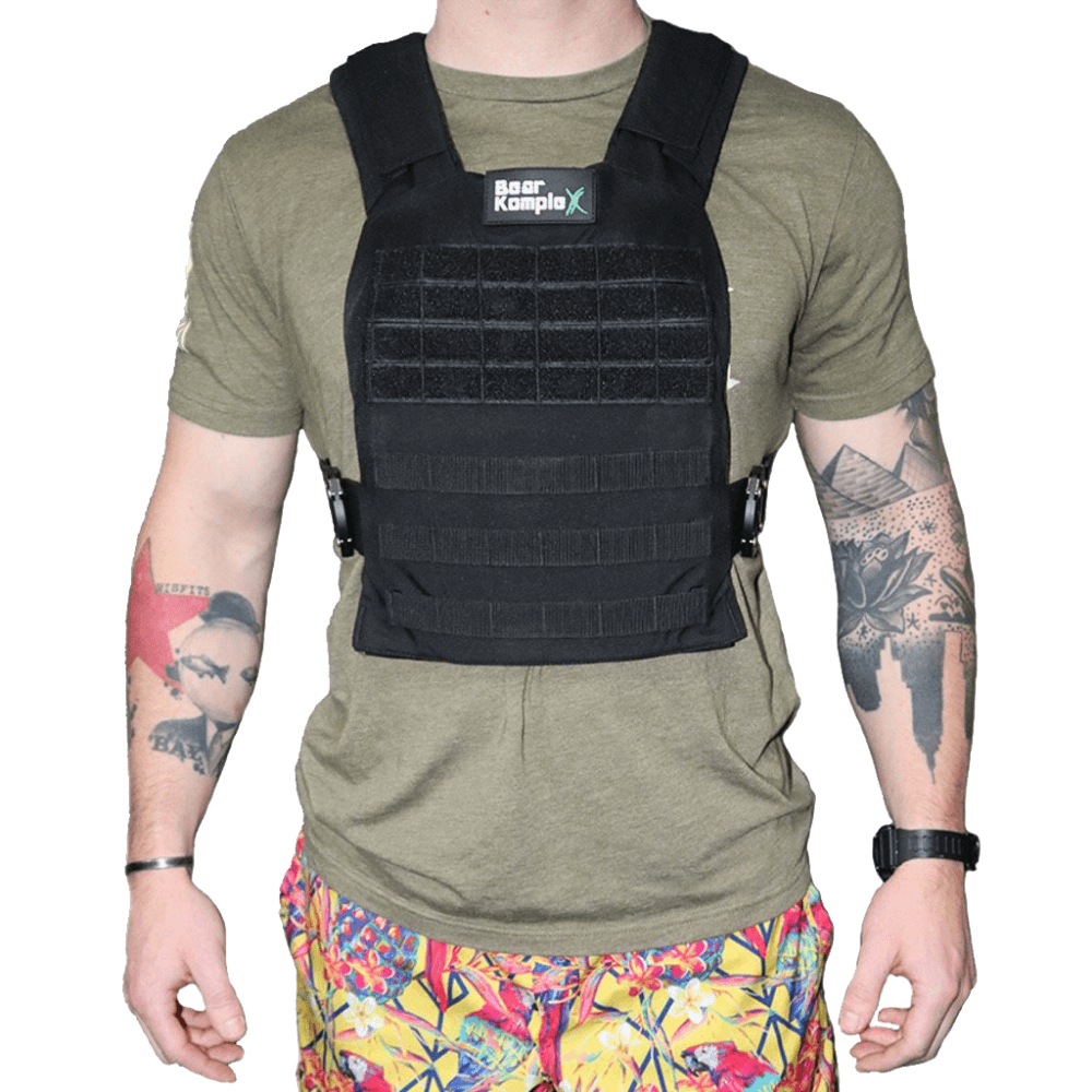 Man wearing Bear KompleX Training Vest Plate Carrier Front view 
