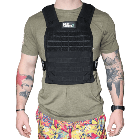 Man wearing Bear KompleX Training Vest Plate Carrier Front view 
