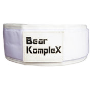 White lifting belt