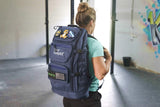 Woman wearing Bear Komplex Military Backpack Navy Blue