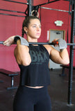 Woman lifting using Bear KompleX Carbon No Hole Speed Grips