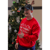 man wearing red BKX UNISEX Ugly Christmas Sweater