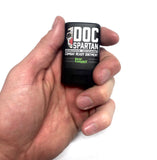holding Doc Spartan combat ready ointment