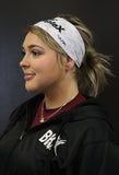 Woman wearing BK JUNK Delta Force Headband sideview