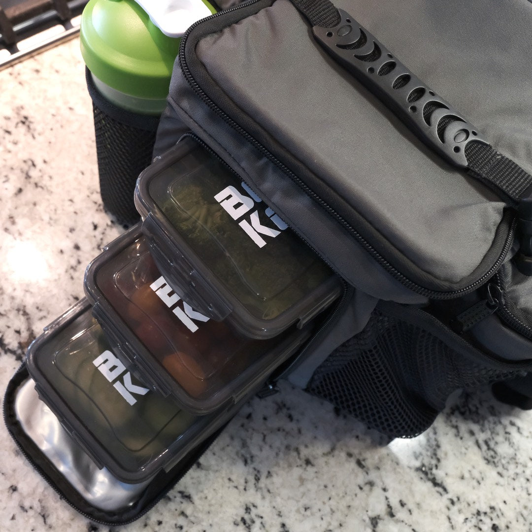 A2S Complete Meal Prep Lunch Box - 8 Pcs Set Cooler Bag 3X Portion Control