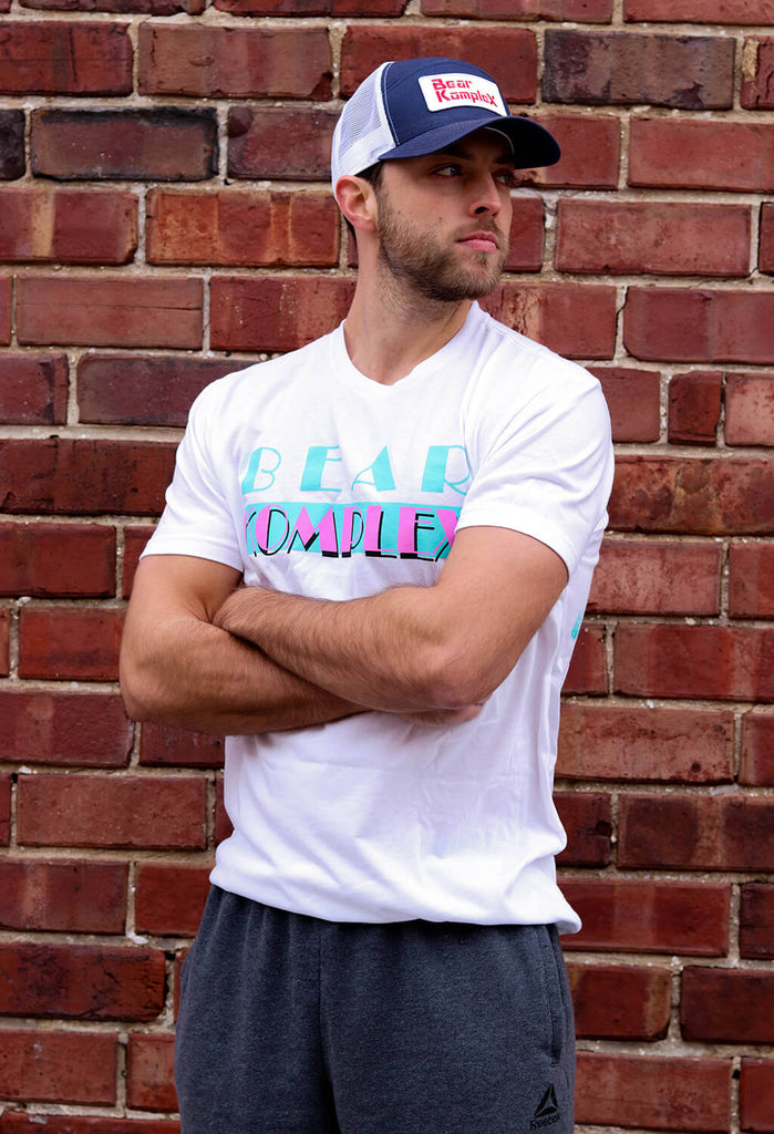 Bear KompleX Men's T-Shirt-White Miami Vice