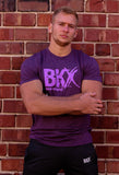 Bear KompleX Men's T-Shirt - Purple BKX / Purple Font Front View