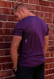 Bear KompleX Men's T-Shirt - Purple BKX / Purple Font back view