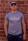Bear KompleX Men's T-Shirt - Stars/Stripes Font Front View