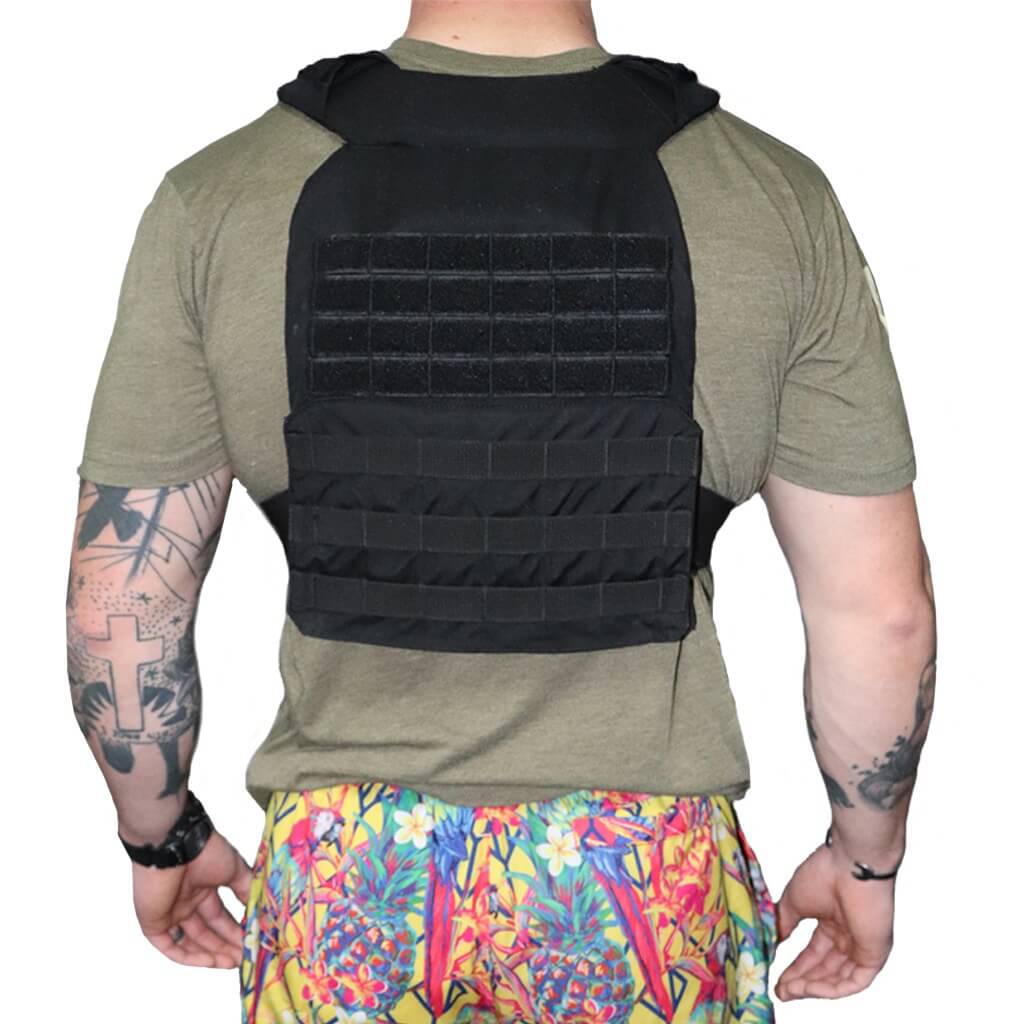 Bear KompleX Training Vest Plate Carrier back view on man